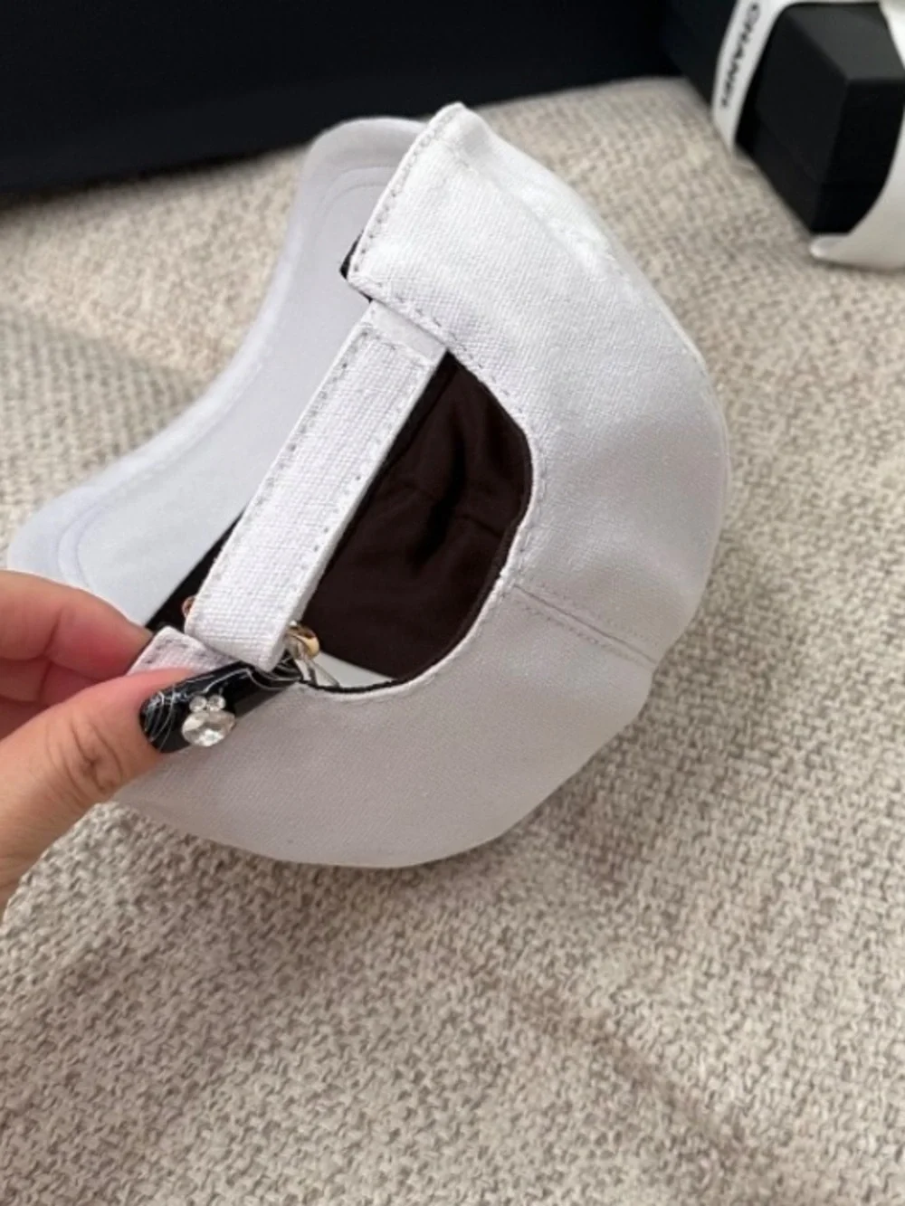 Dior. White Black Embroidered Name logo Baseball Hat Cap
